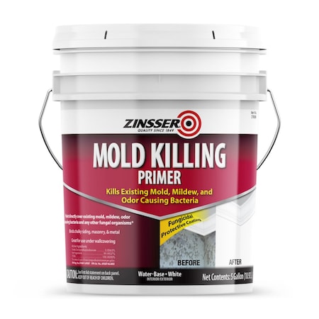 Zinsser Mold Killing Primer, White, 5 Gallon 276088